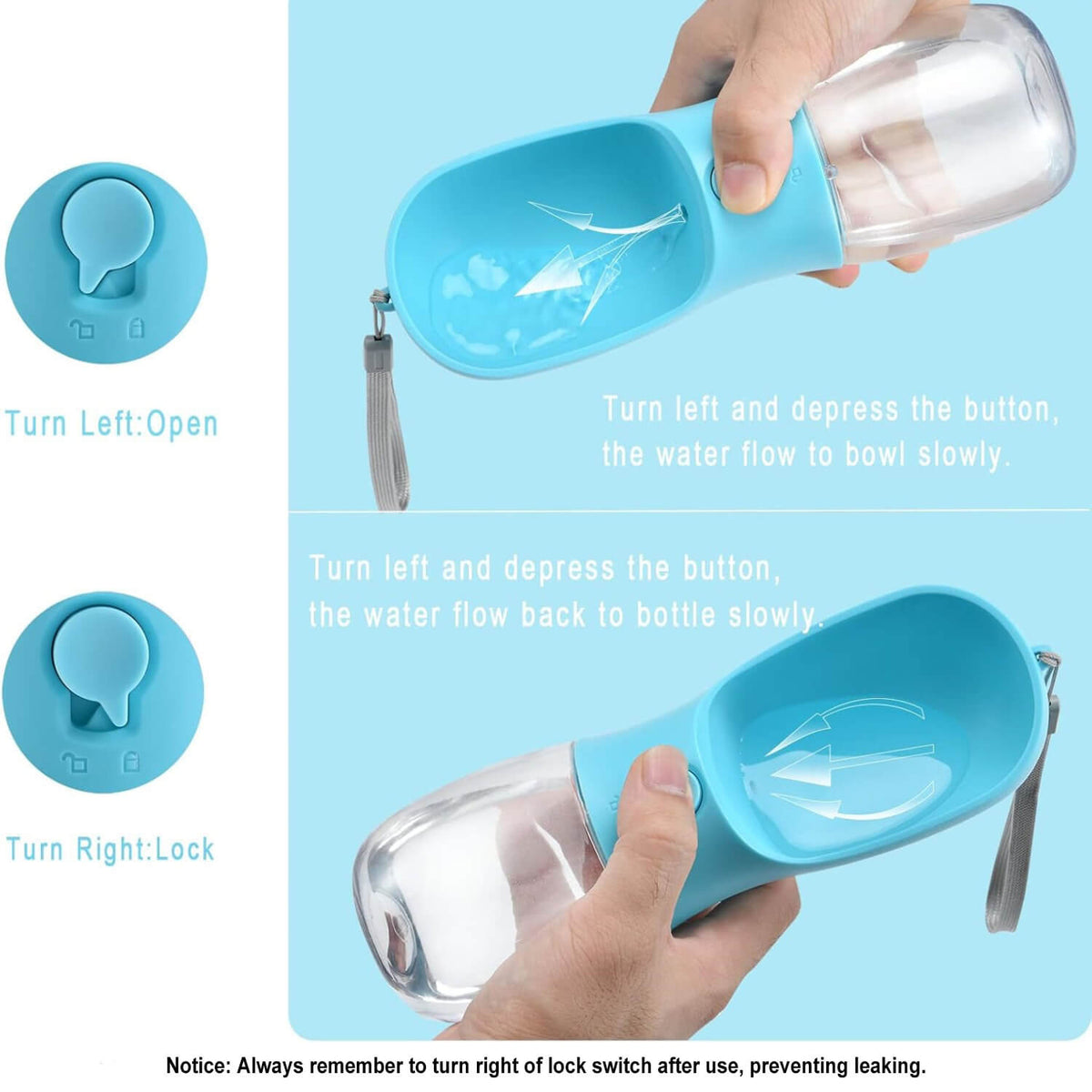 3 in 1 Multifunctional Portable Dog Walking Water Bottle